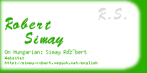 robert simay business card